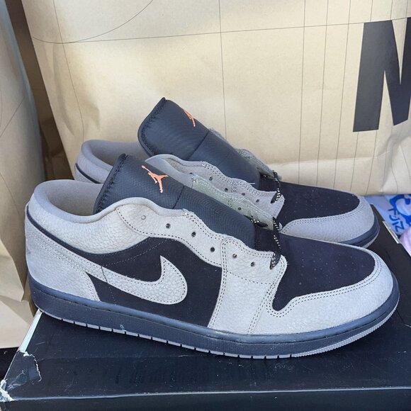NEW Air Jordan 1 Low SE IB7109-005 Black Wild Mango Olive Grey Men Size 16